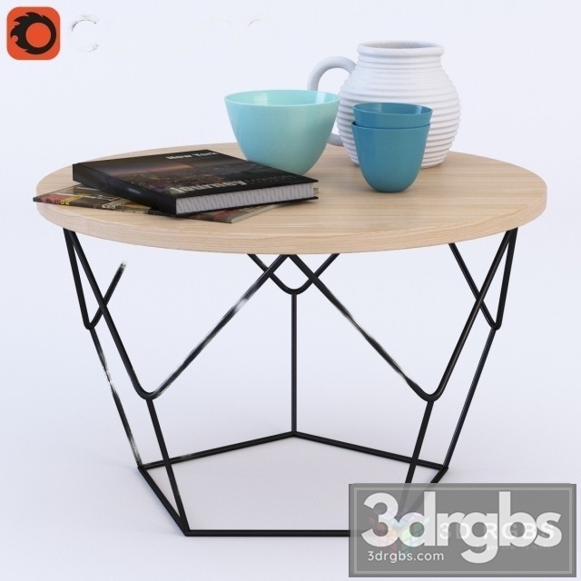 Origami Coffee Table 3dsmax Download - thumbnail 1