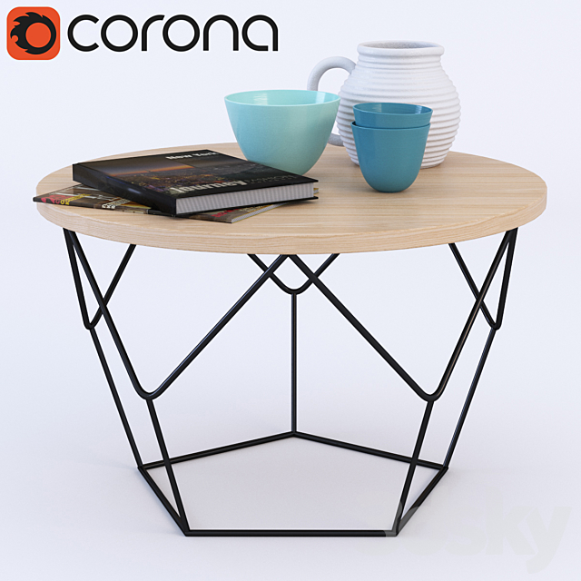 Origami Coffee Table 3DSMax File - thumbnail 1