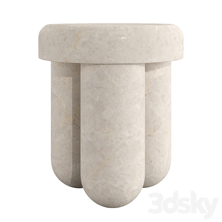 Orsetto 03 stool_side table by Martin Massé 3DS Max - thumbnail 2