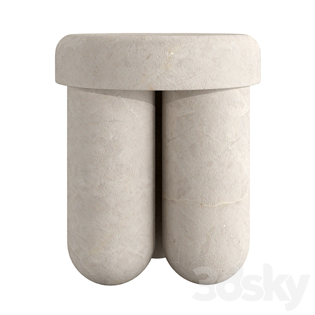 Orsetto 03 stool_side table by Martin Massé 3DSMax File - thumbnail 1