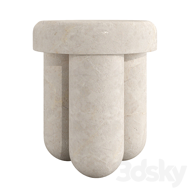 Orsetto 03 stool_side table by Martin Massé 3DSMax File - thumbnail 2