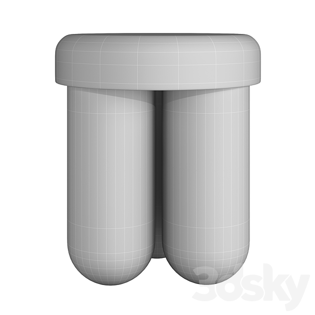 Orsetto 03 stool_side table by Martin Massé 3DSMax File - thumbnail 4