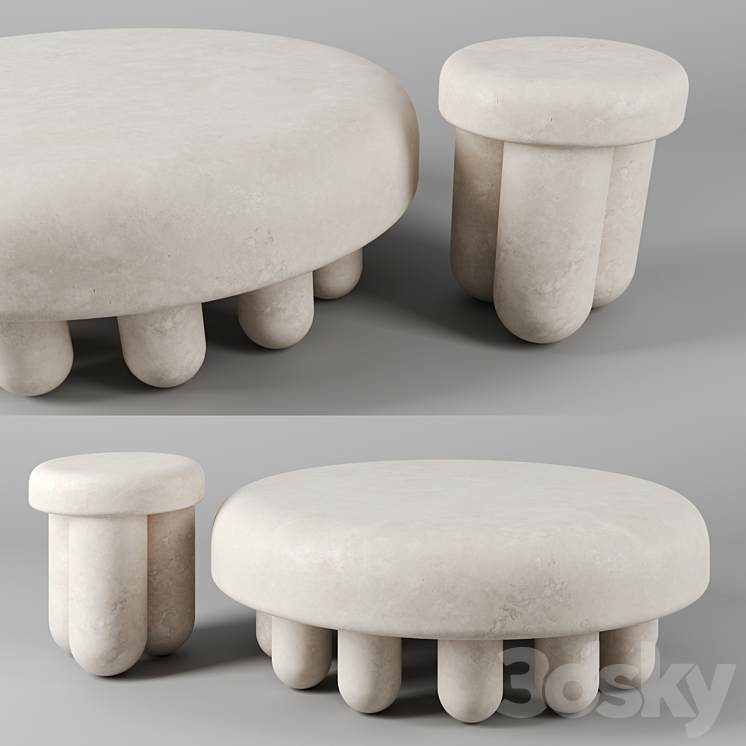 Orsetto tables by Kolkhoze 3DS Max - thumbnail 1