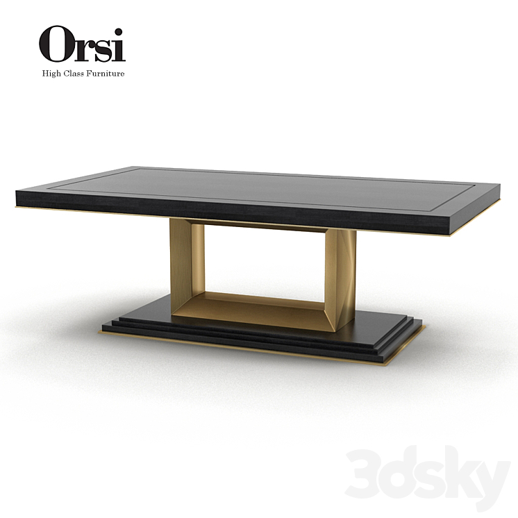 Orsi Bronze Dining table III 3DS Max - thumbnail 1