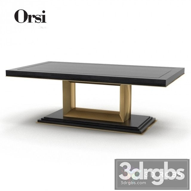 Orsi Bronze Dining Table III 3dsmax Download - thumbnail 1