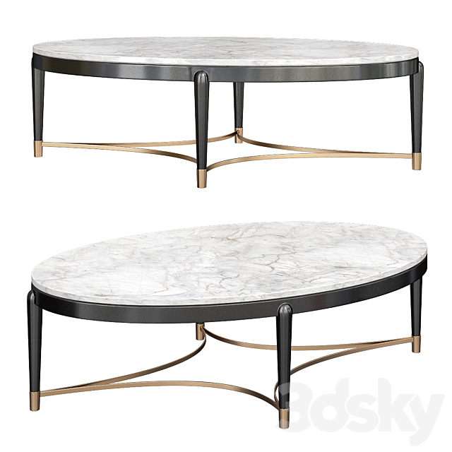 OSCAR MARBLE TOP COFFEE TABLE 3DS Max Model - thumbnail 1