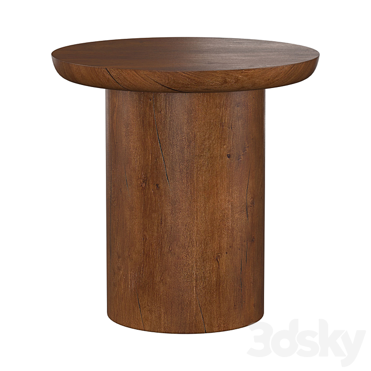 OSLO PEDESTAL ROUND SIDE TABLE 3DS Max Model - thumbnail 2