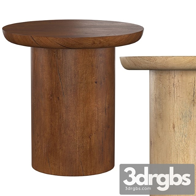 Oslo pedestal round side table - thumbnail 1