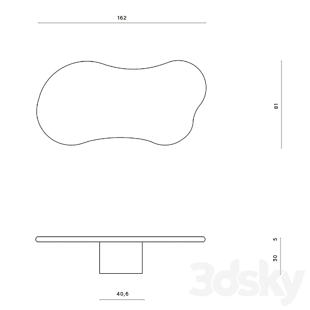 Out of Line Coffee Tables by Bieke Casteleyn 3DS Max Model - thumbnail 3