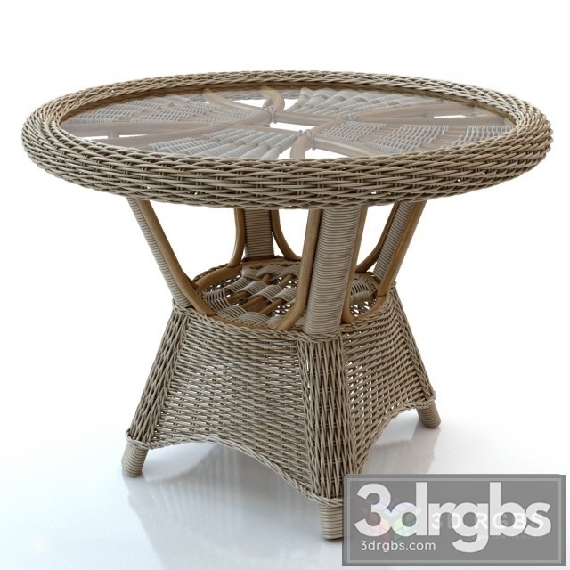 Outdoor Rattan Table 3dsmax Download - thumbnail 1