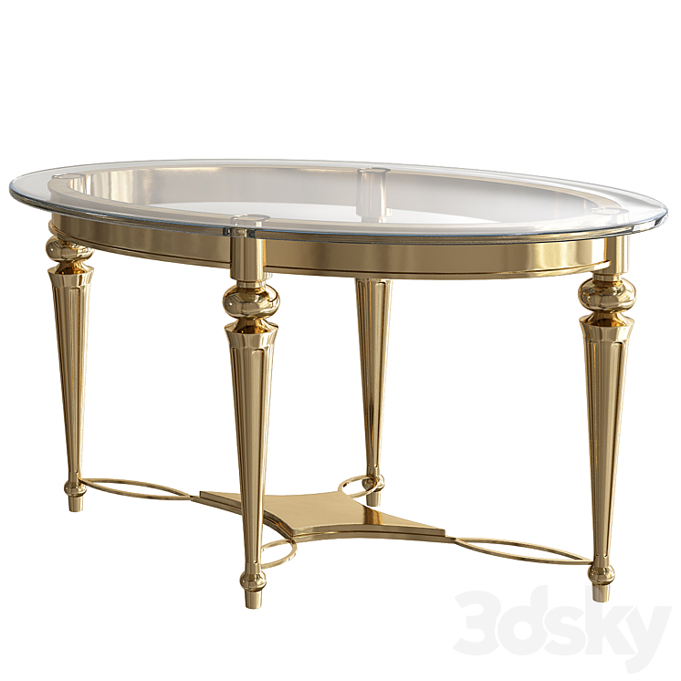 Oval Cocktail Table Galloway 3DS Max - thumbnail 1