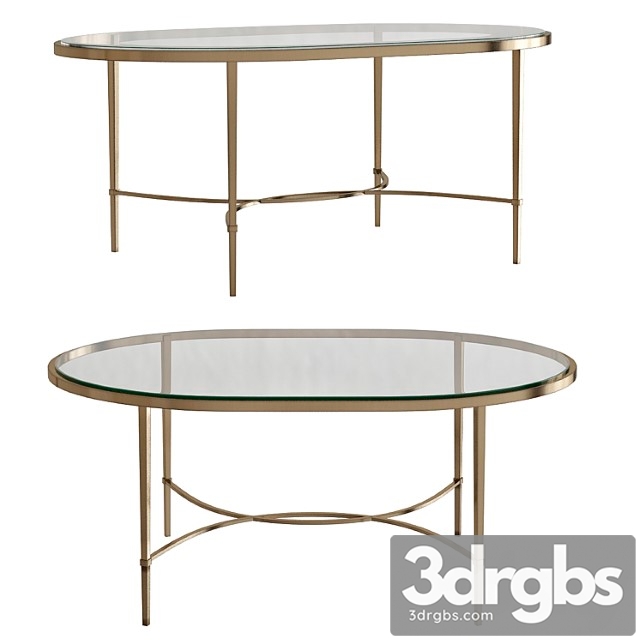 Oval coffee table 2 3dsmax Download - thumbnail 1