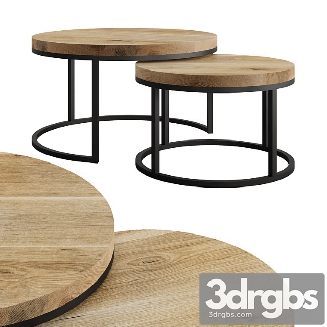 Oval Coffee Table By Mloft 3dsmax Download - thumbnail 1