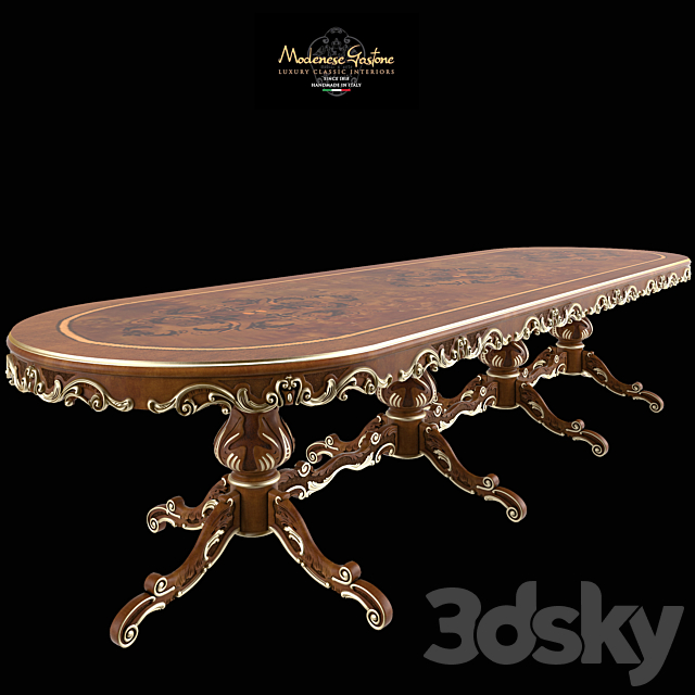 Oval table Modenese Gastone Art 12137 3DSMax File - thumbnail 1