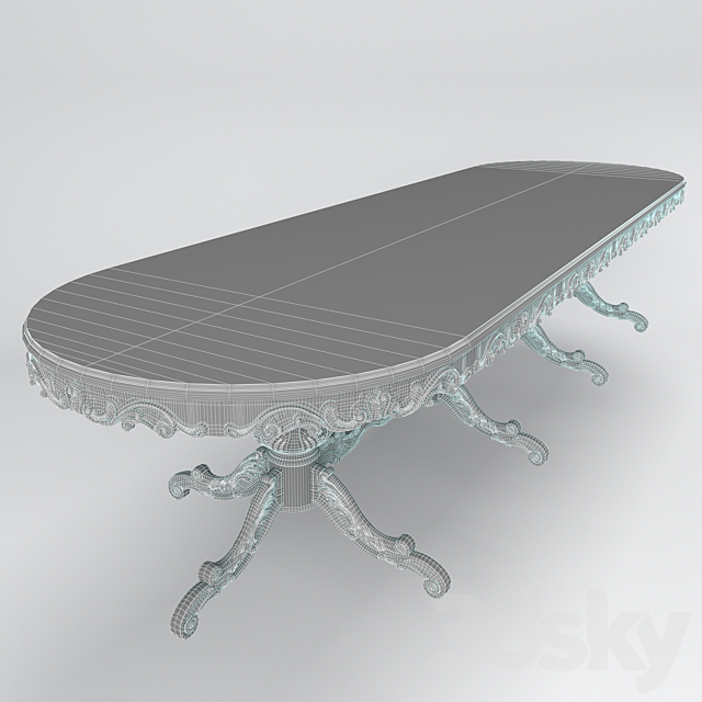 Oval table Modenese Gastone Art 12137 3DSMax File - thumbnail 3