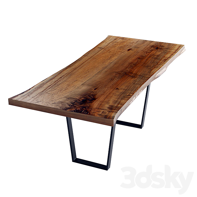 Oxidized Maple Dining Table 3DSMax File - thumbnail 1