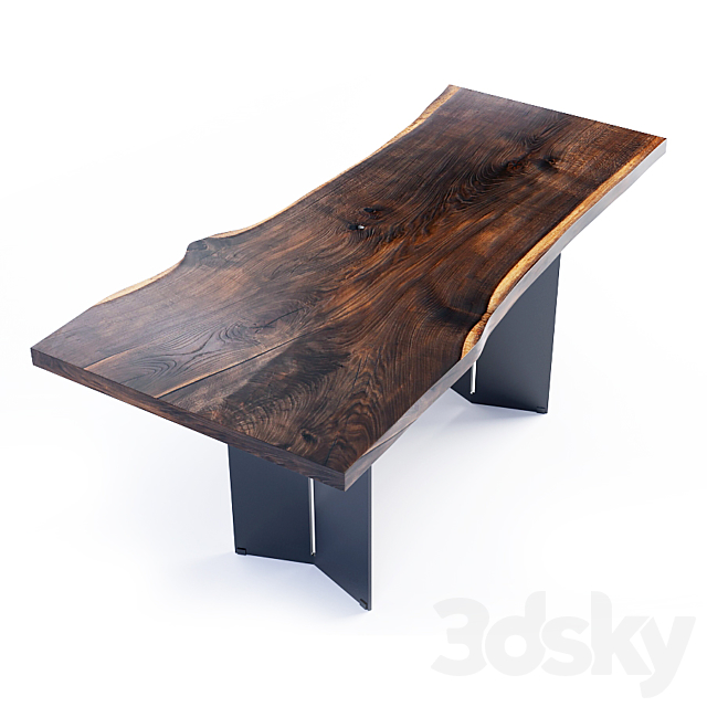 Oxidized Oak Dining Table 3DSMax File - thumbnail 1