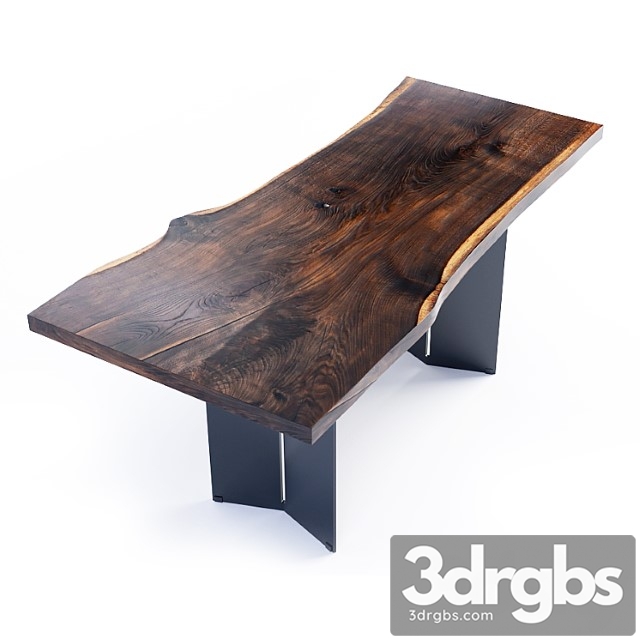 Oxidized oak dining table - thumbnail 1