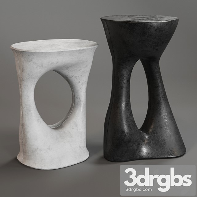 Pair of kreten side tables – tall and short 2 3dsmax Download - thumbnail 1