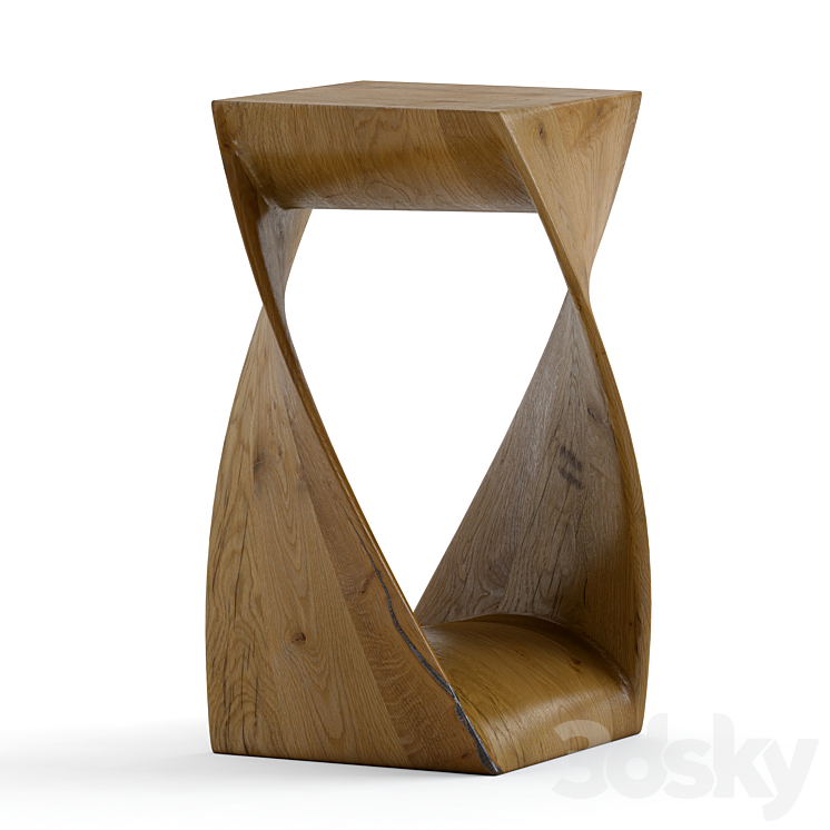 Palecek side table 3DS Max Model - thumbnail 1