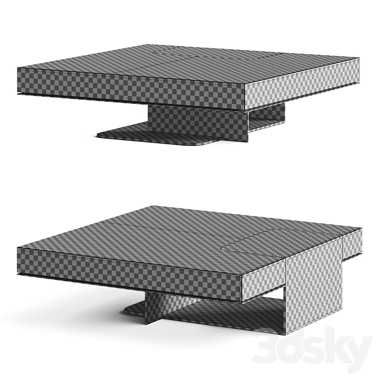 Paolo Castelli Ipanema Coffee Table 3DS Max Model - thumbnail 2