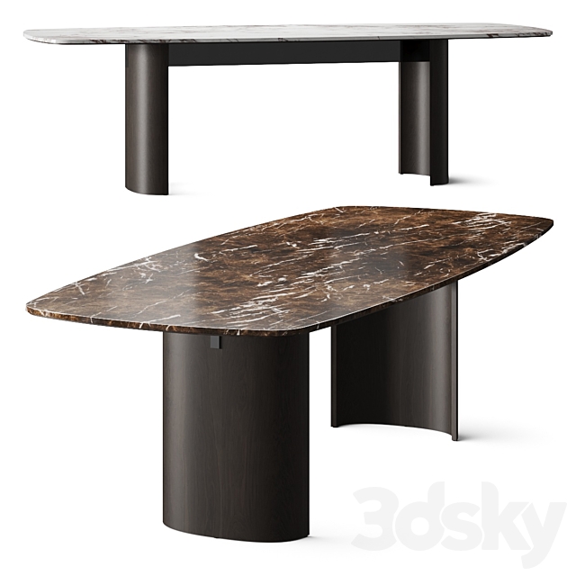 Papadatos Contour Dining Table 3DSMax File - thumbnail 1