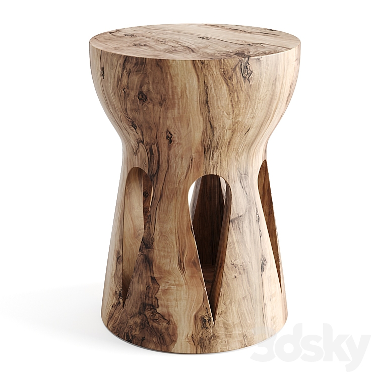 Papung Sculpted Side Table AM.PM 3DS Max Model - thumbnail 3