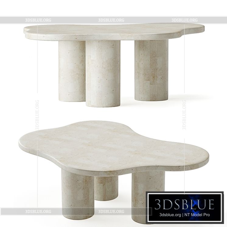 Paradis Coffee Table 3DS Max - thumbnail 3