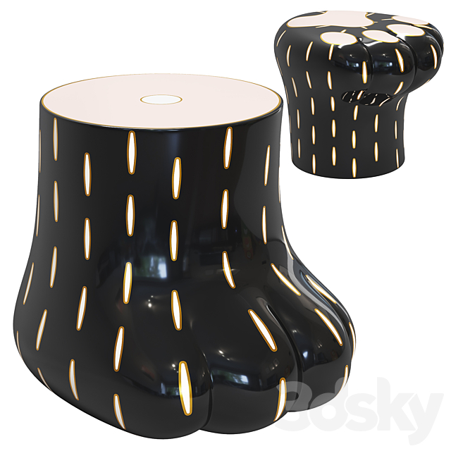 Paw Stool Side Table 3DSMax File - thumbnail 1