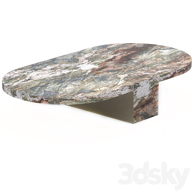 PD04 coffee table 3DS Max Model - thumbnail 3