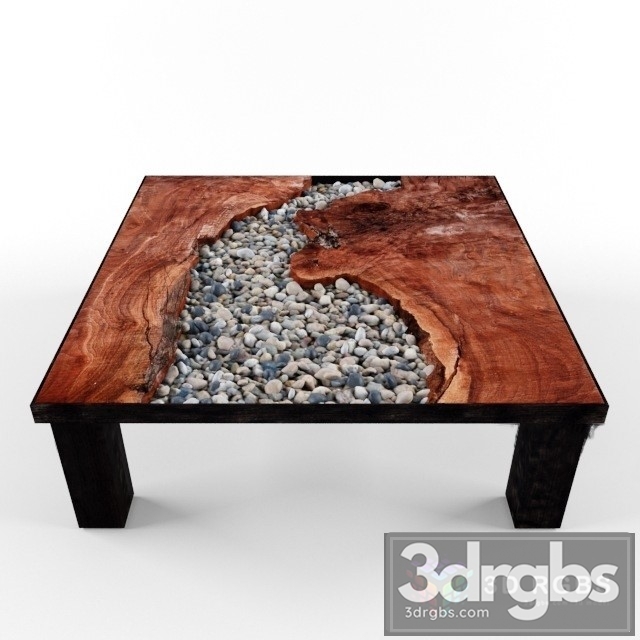 Pebble Wood Table 3dsmax Download - thumbnail 1