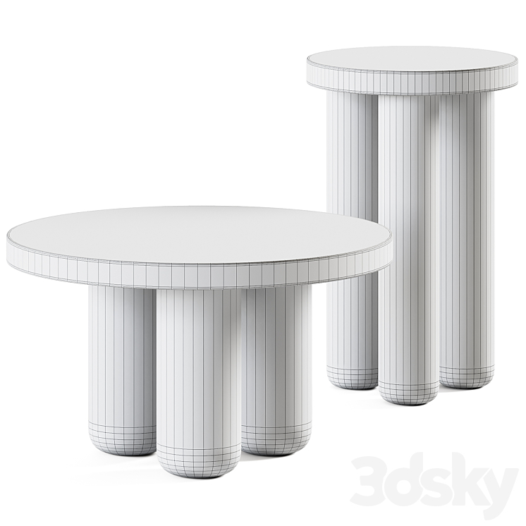 Pecherytsia Coffee Table 3DS Max Model - thumbnail 2