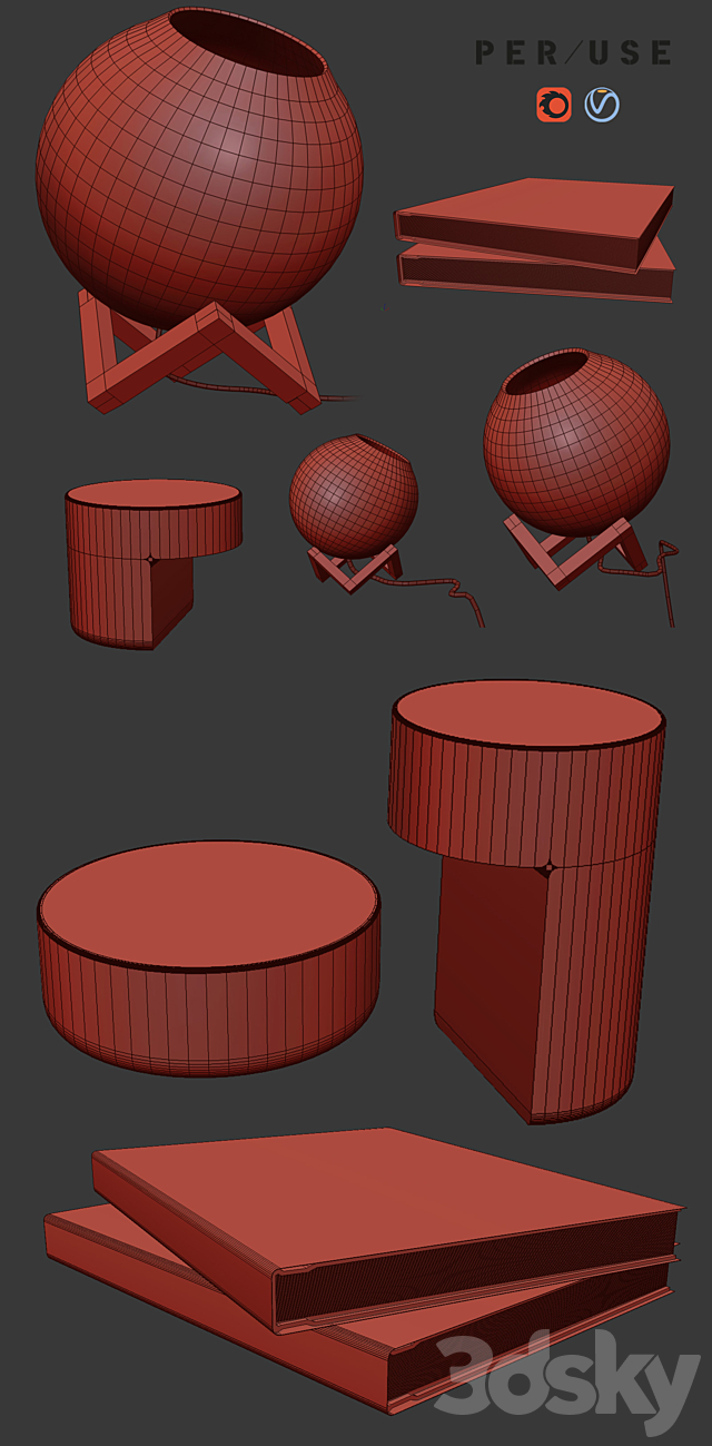 PER USE Set 3DS Max Model - thumbnail 3