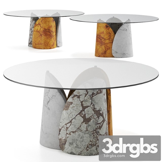 Petalo round table by lithos design - thumbnail 1