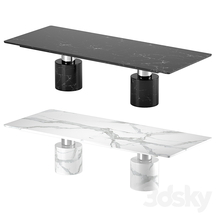 Petrey Dining Table 3DS Max Model - thumbnail 1