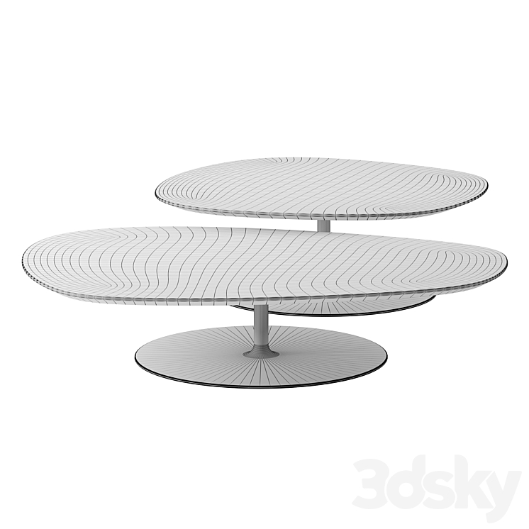 Phoenix coffee tables by Moroso 3DS Max - thumbnail 2