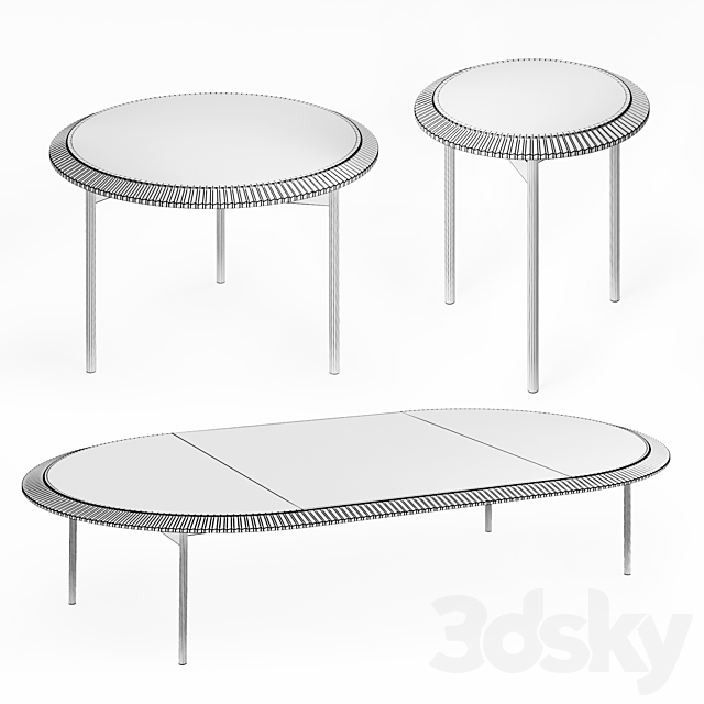 Piano coffee table Zanat 3DS Max Model - thumbnail 3