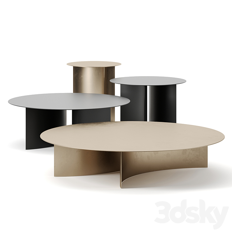 Pierre coffee tables by Flou 3DS Max - thumbnail 1