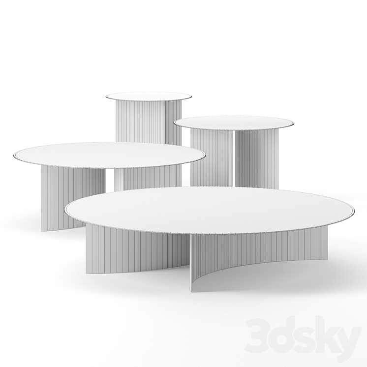 Pierre coffee tables by Flou 3DS Max - thumbnail 2