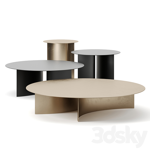 Pierre coffee tables by Flou 3DSMax File - thumbnail 1