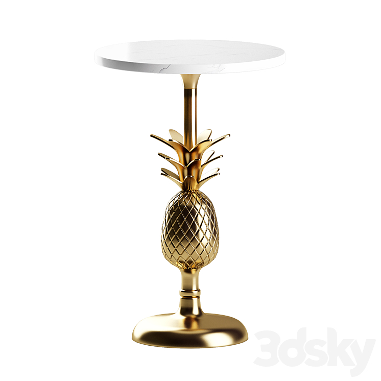 Pineapple Pedestal Side Table by Anthropologie 3DS Max Model - thumbnail 3