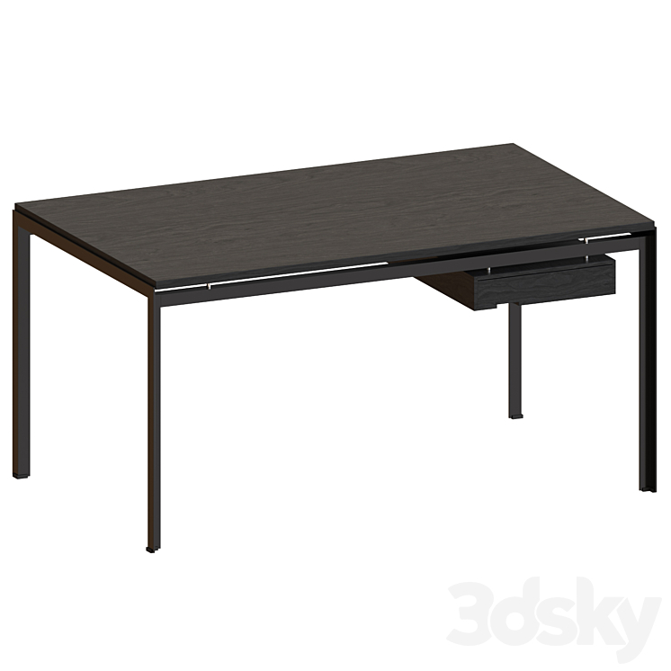 PK52a Student Desk 3DS Max Model - thumbnail 1