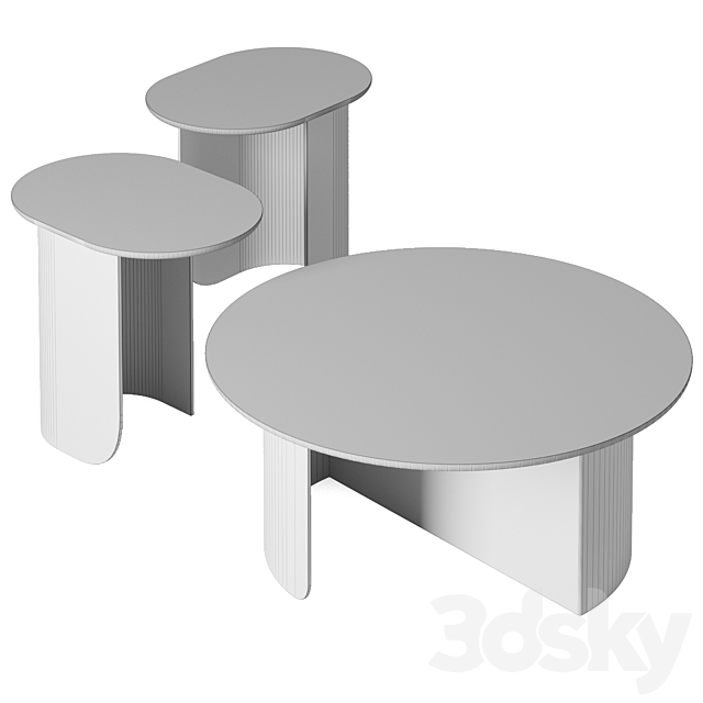 Plateau side table set. Festamsterdam. 3DSMax File - thumbnail 2