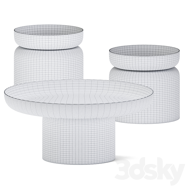 Pluvial coffee table set by David design 3DSMax File - thumbnail 3