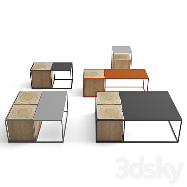 Poker – Coffee & Side Table 3DSMax File - thumbnail 1