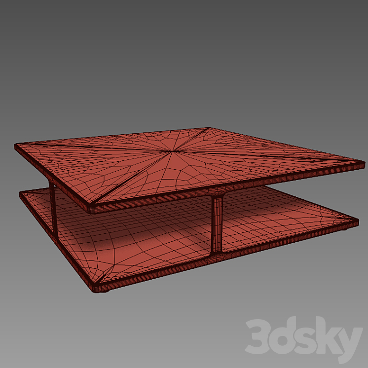 Poliform coffee table creek 3DS Max - thumbnail 2