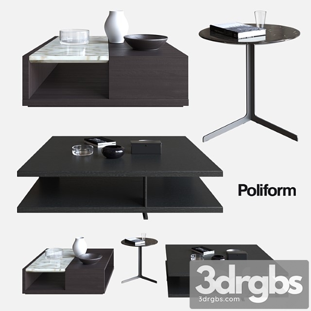 Poliform Coffee Tables Bristol Class Baba 3dsmax Download - thumbnail 1