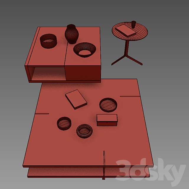 POLIFORM COFFEE TABLES BRISTOL & CLASS & BABA 3DSMax File - thumbnail 2