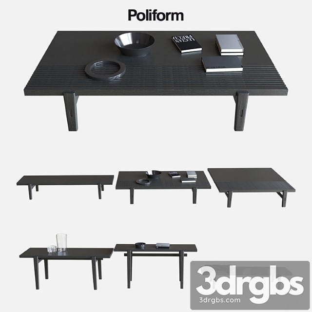 Poliform coffee tables home hotel 2 3dsmax Download - thumbnail 1