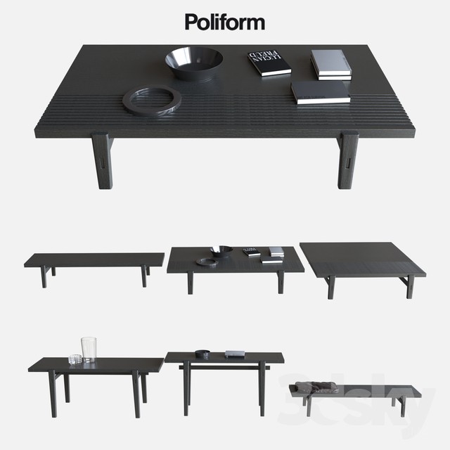 POLIFORM COFFEE TABLES HOME HOTEL 3DS Max - thumbnail 3